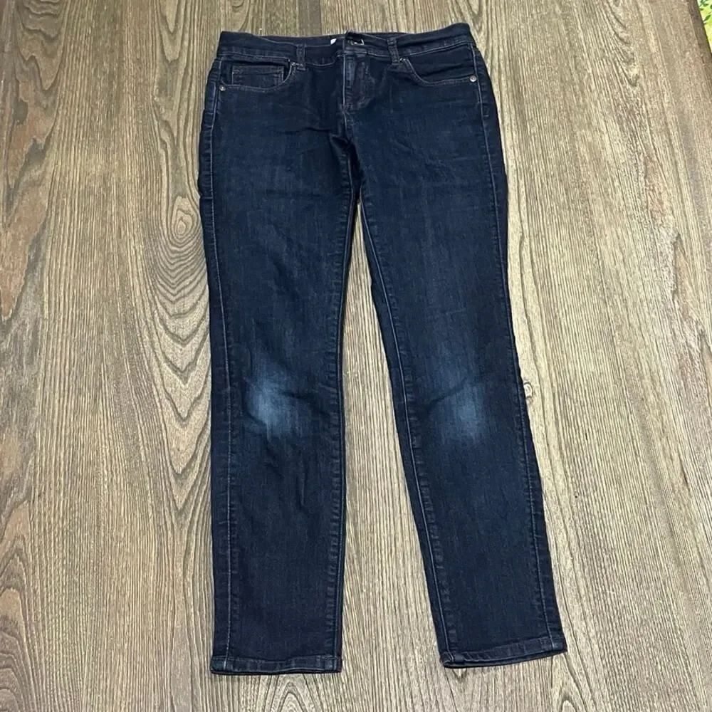 Ann Taylor LOFT Modern Skinny Jeans Denim Stretch Dark Wash Blue Size 26/2